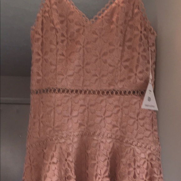 NWT WOMENS LOVE TRIANGLE FLORAL CROCHET CAMI SKATER DRESS - Picture 9 of 16